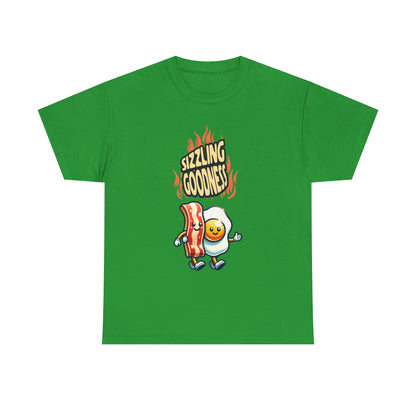 Sizzling Goodness Breakfast Tee — Funny Bacon &amp; Egg Graphic T-Shirt
