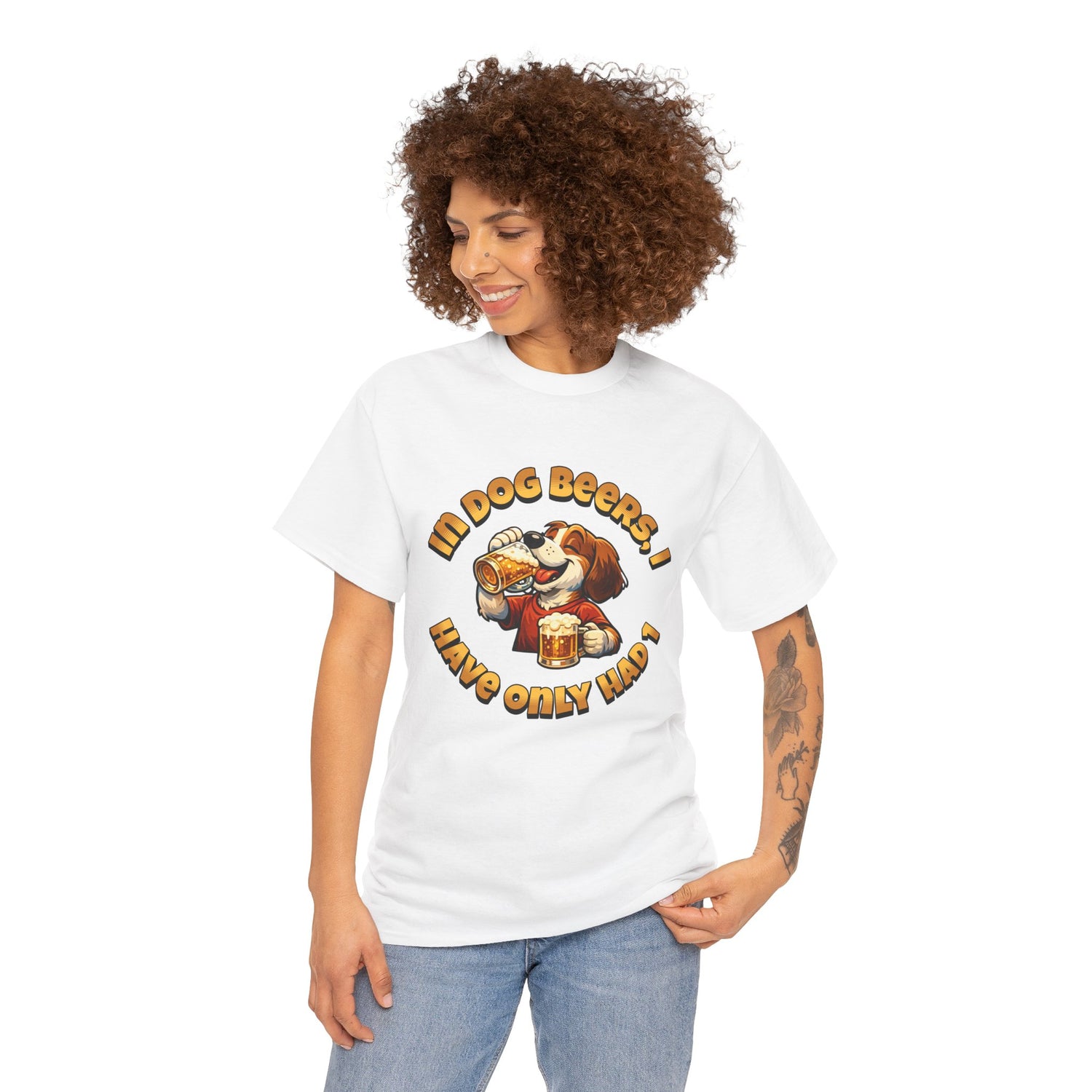 Dog Drinking Tee – "In Dog Beers I’ve Only Had 1" Funny Drinking Shirt