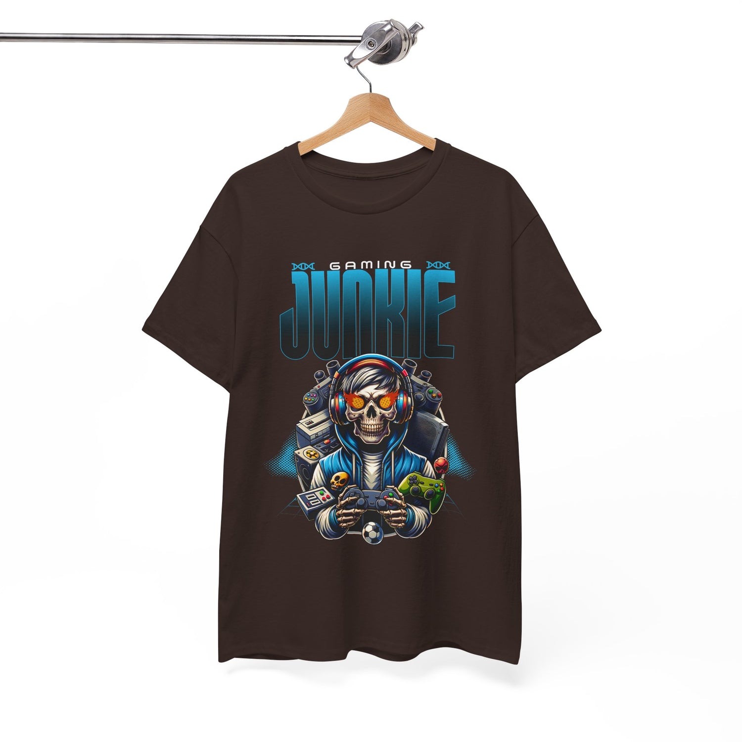 Gaming Junkie Skull Tee — Gamer Skull Controller Graphic T-Shirt