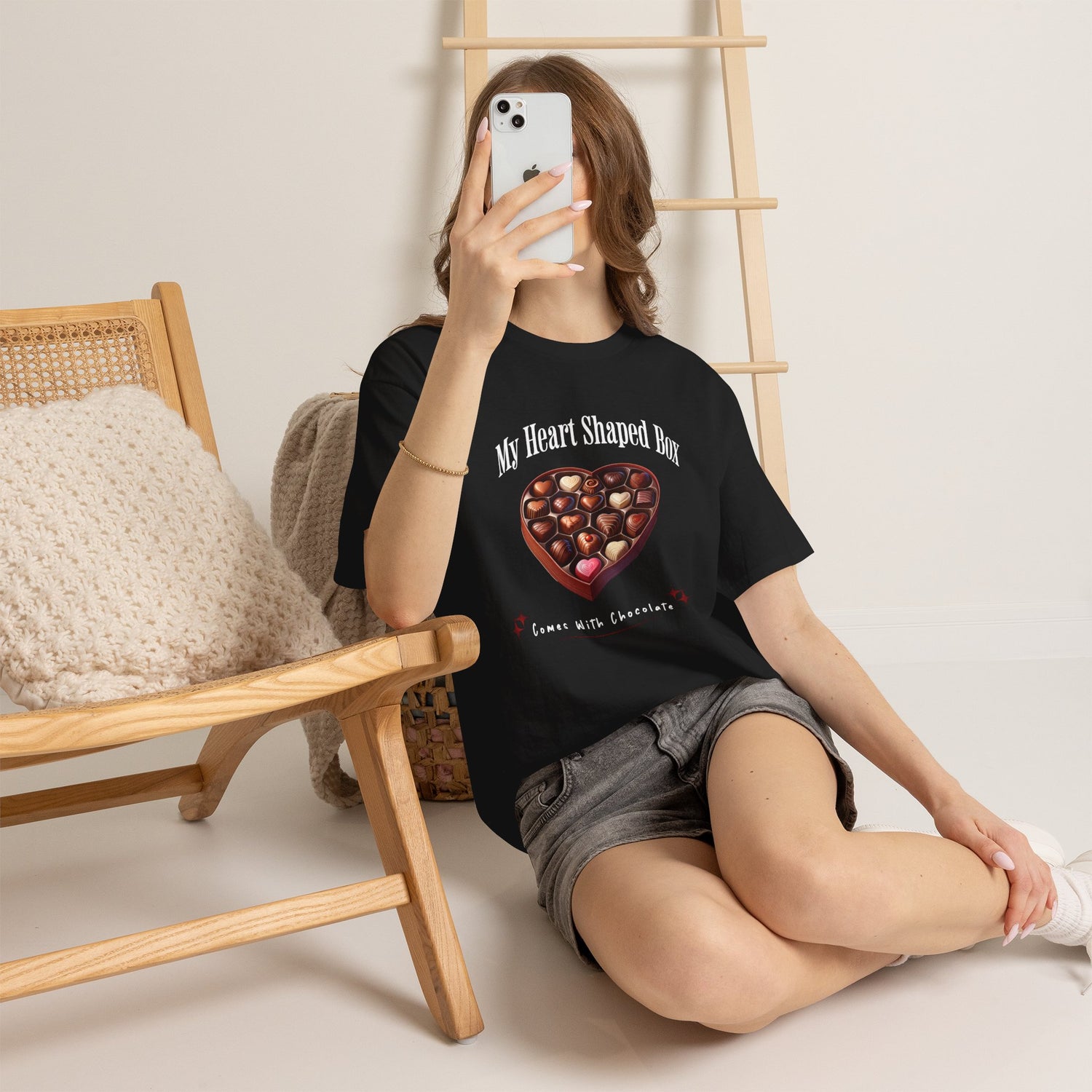 My Heart Shaped Box Comes With Chocolate T-Shirt | 90s Grunge-Inspired Valentine&