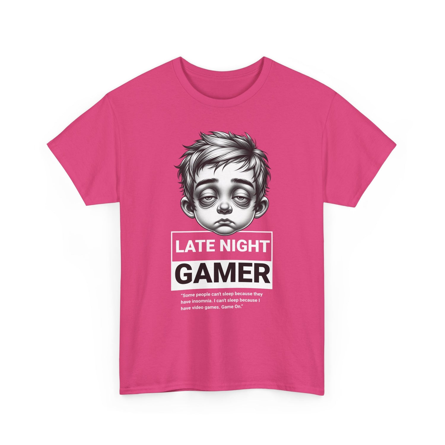 Late Night Gamer T-Shirt — Funny Sleepy Gamer Graphic Tee