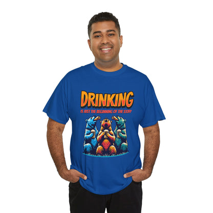 Drinking Is Just the Beginning Graphic Tee — Funny Party T-Shirt