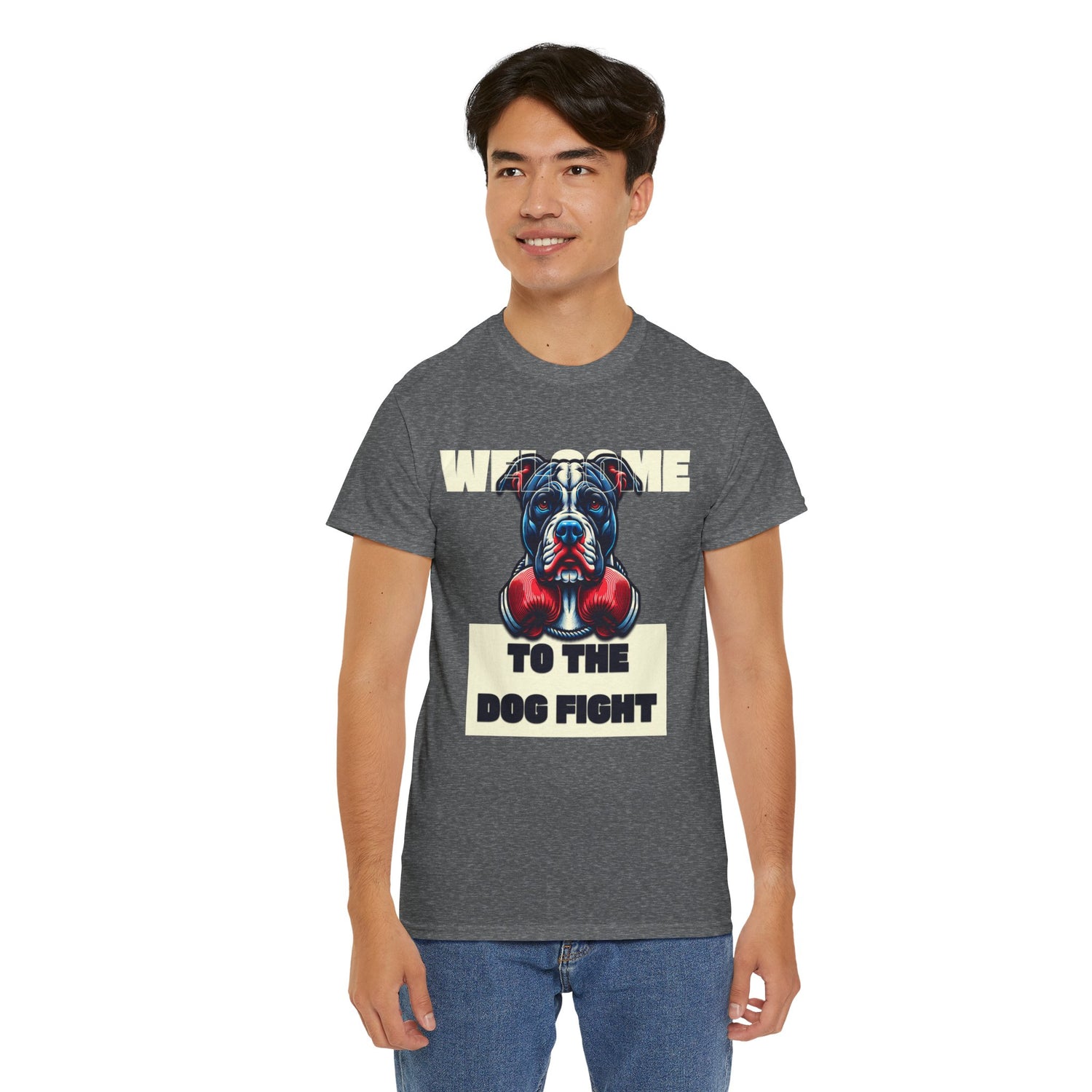 Dog Fight Boxing Dog T-Shirt — Welcome To The Dog Fight Graphic Tee