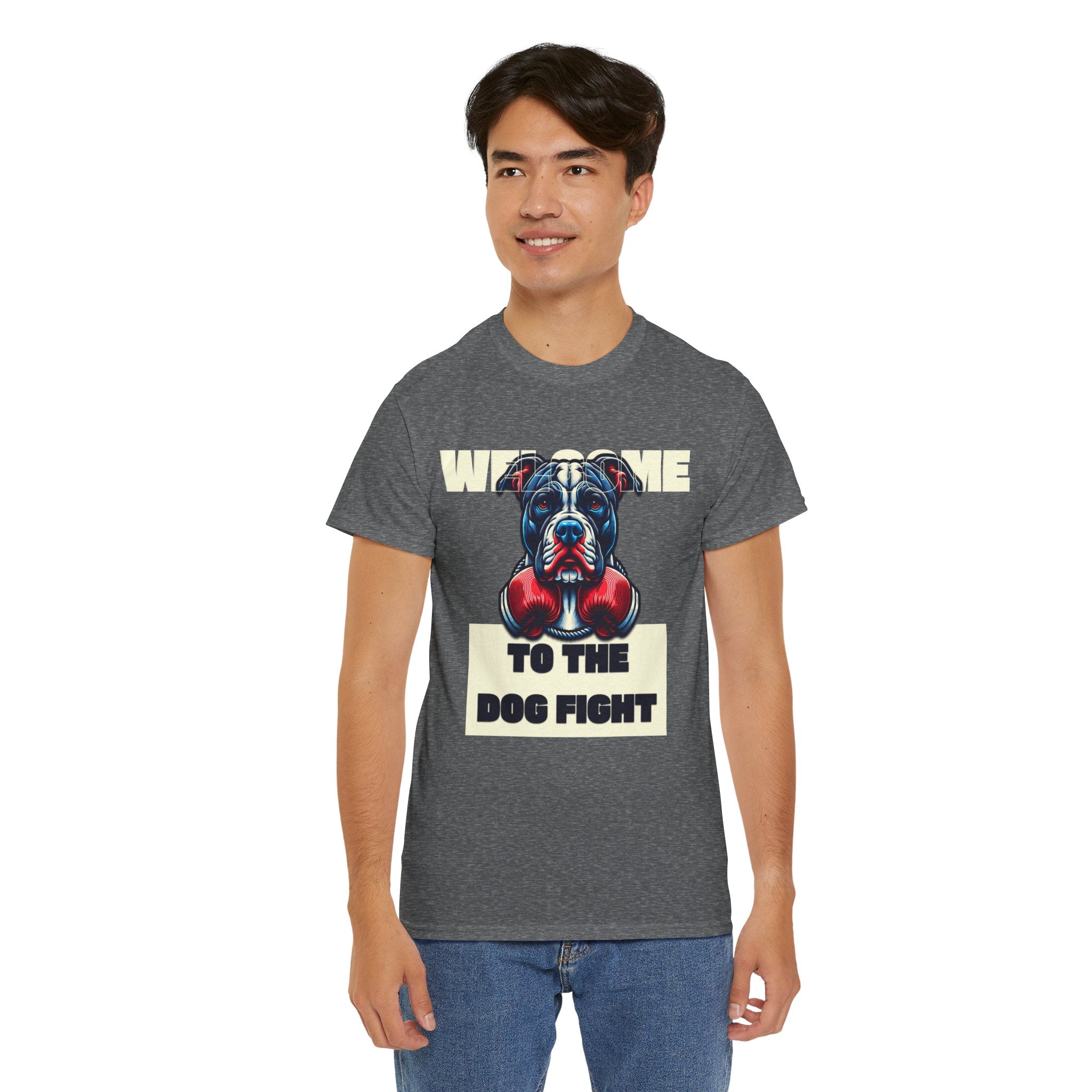 Dog Fight Boxing Dog T-Shirt — Welcome To The Dog Fight Graphic Tee