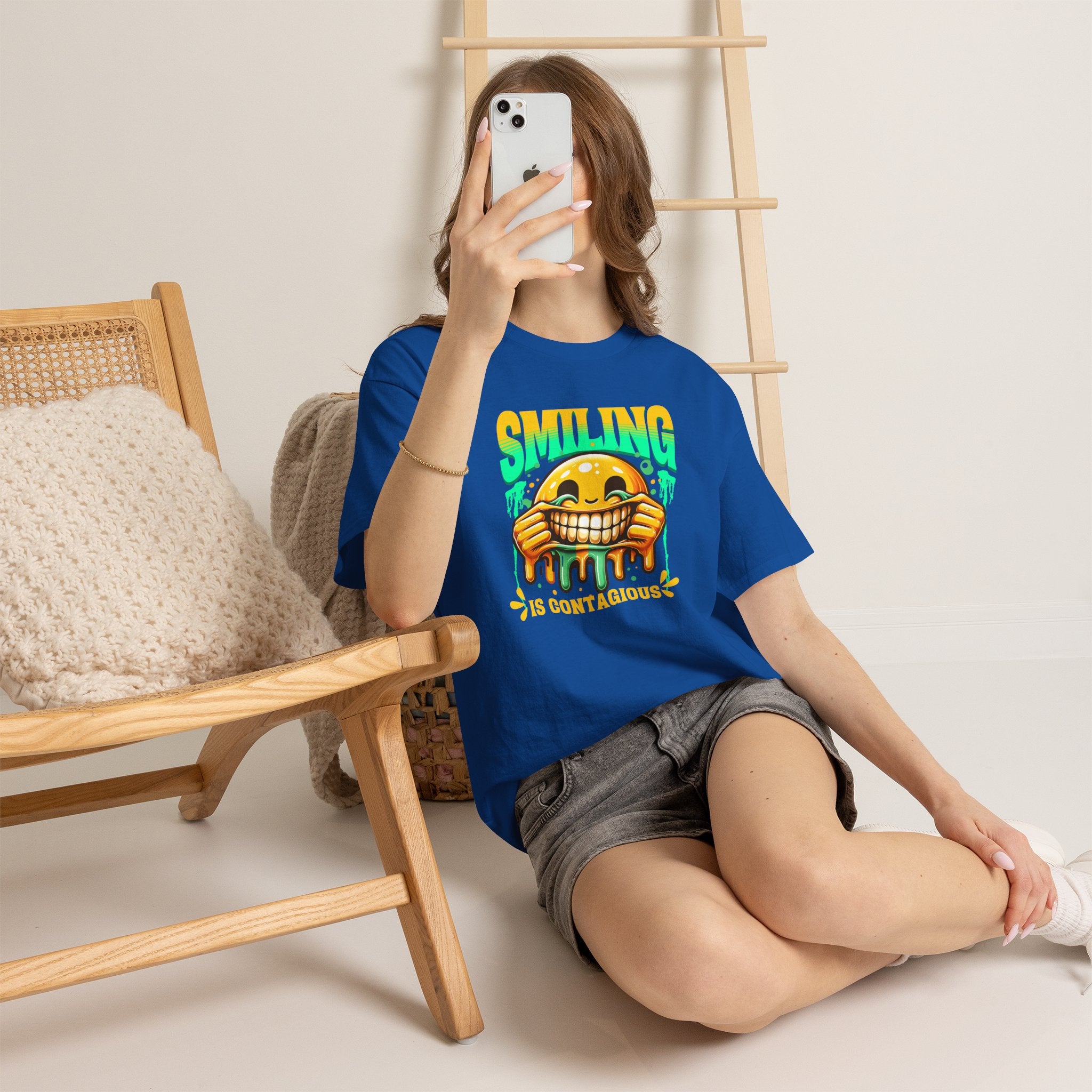 Smiling Is Contagious – Happy Smiley Face T-Shirt