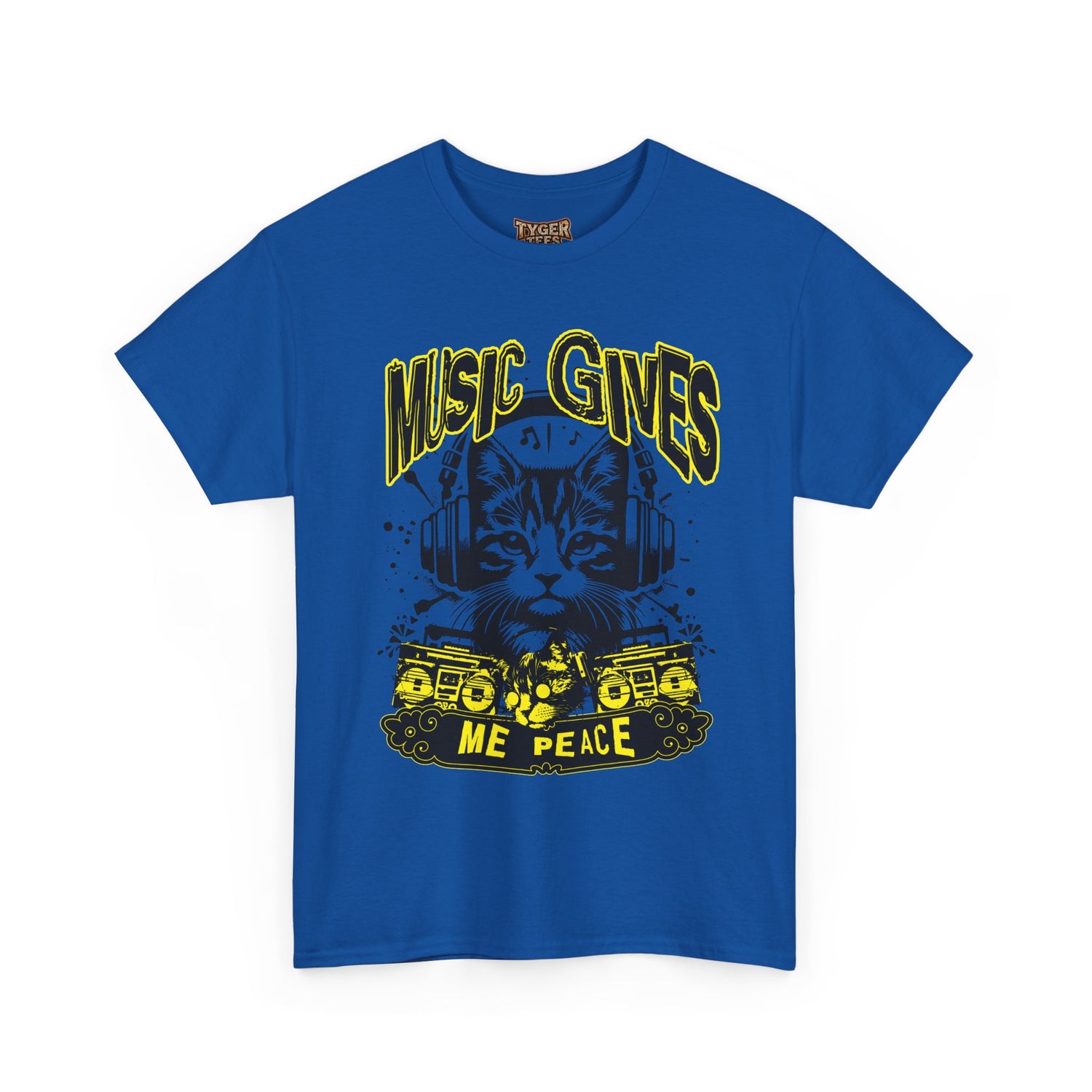 Music Gives Me Peace Cat T-Shirt