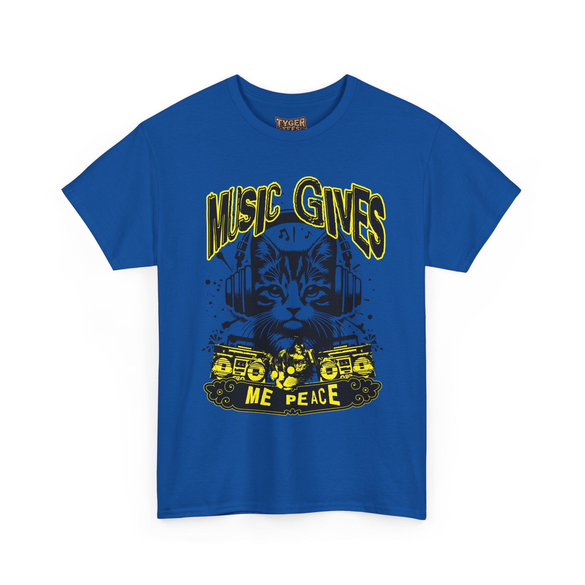 Music Gives Me Peace Cat T-Shirt