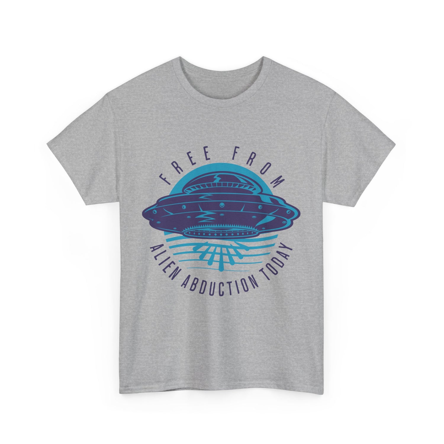 Alien Abduction Tee — "Free From Alien Abduction Today" UFO Graphic Shirt