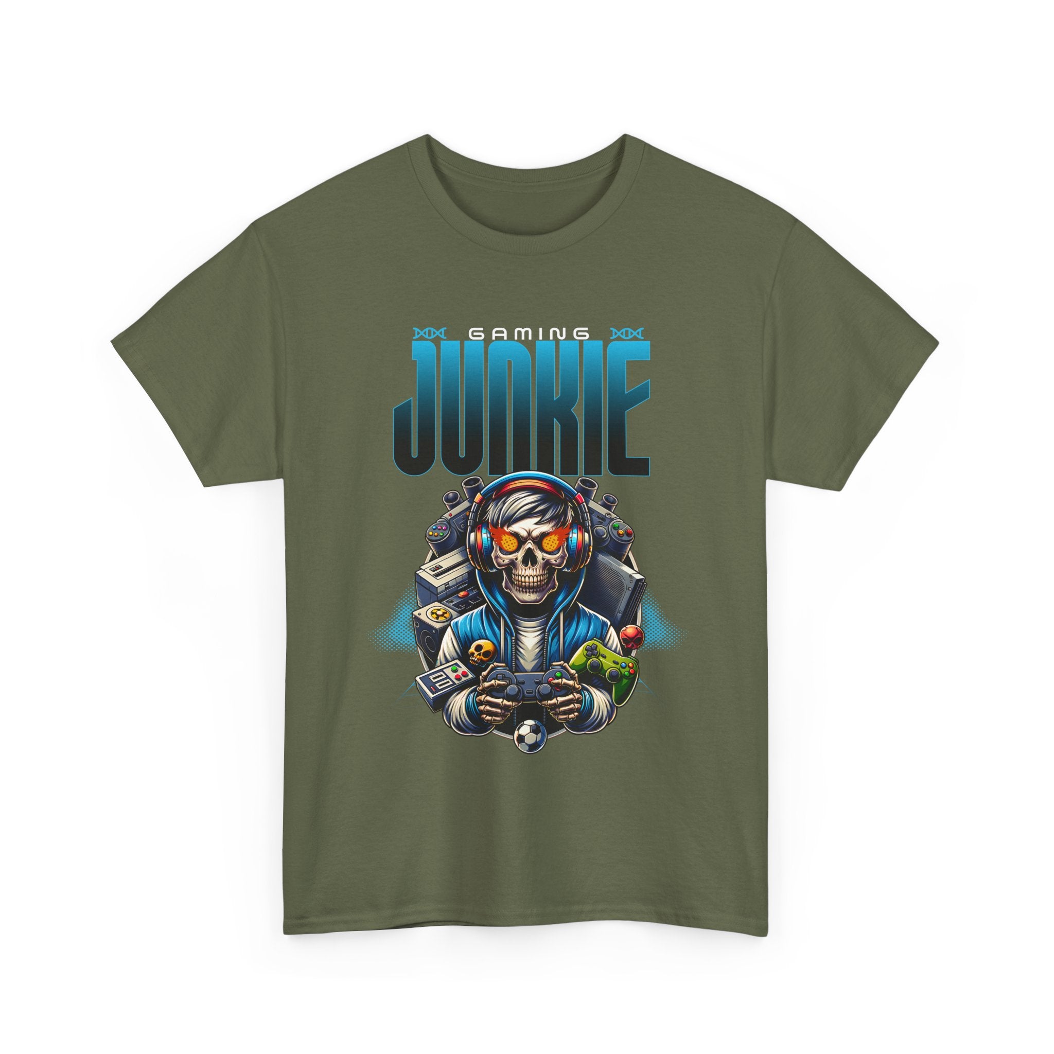 Gaming Junkie Skull Tee — Gamer Skull Controller Graphic T-Shirt