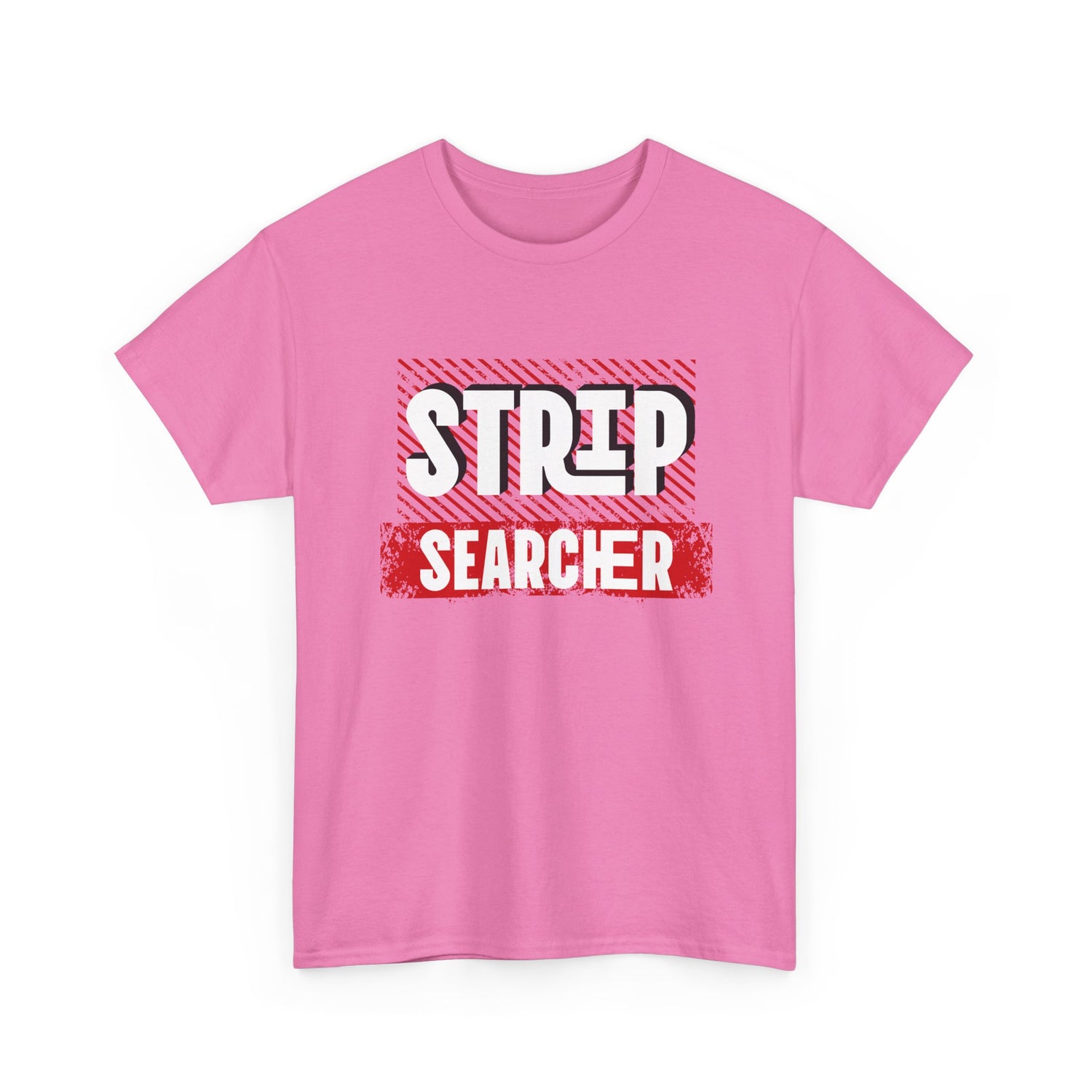 Step Searcher Graphic Tee — Vintage Red Stamped Design
