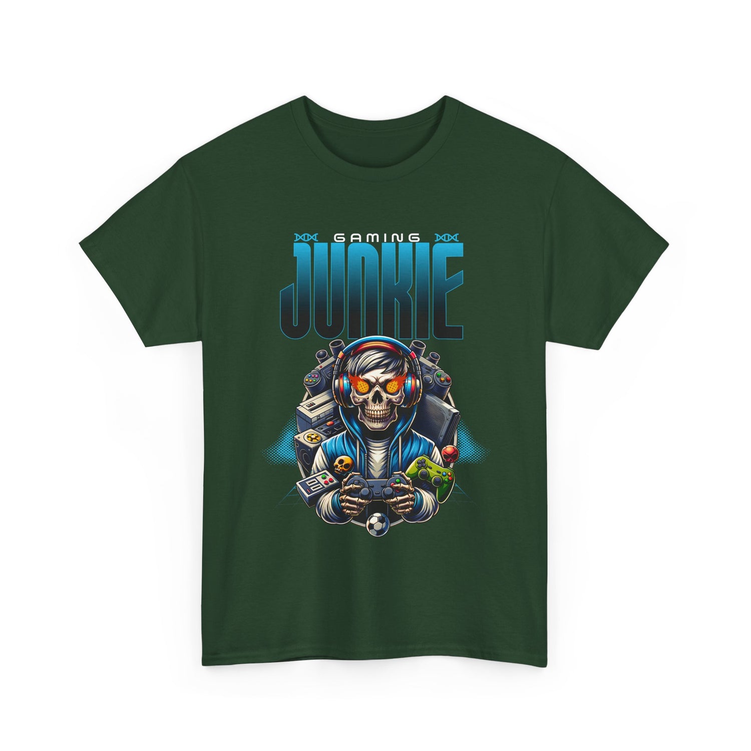 Gaming Junkie Skull Tee — Gamer Skull Controller Graphic T-Shirt