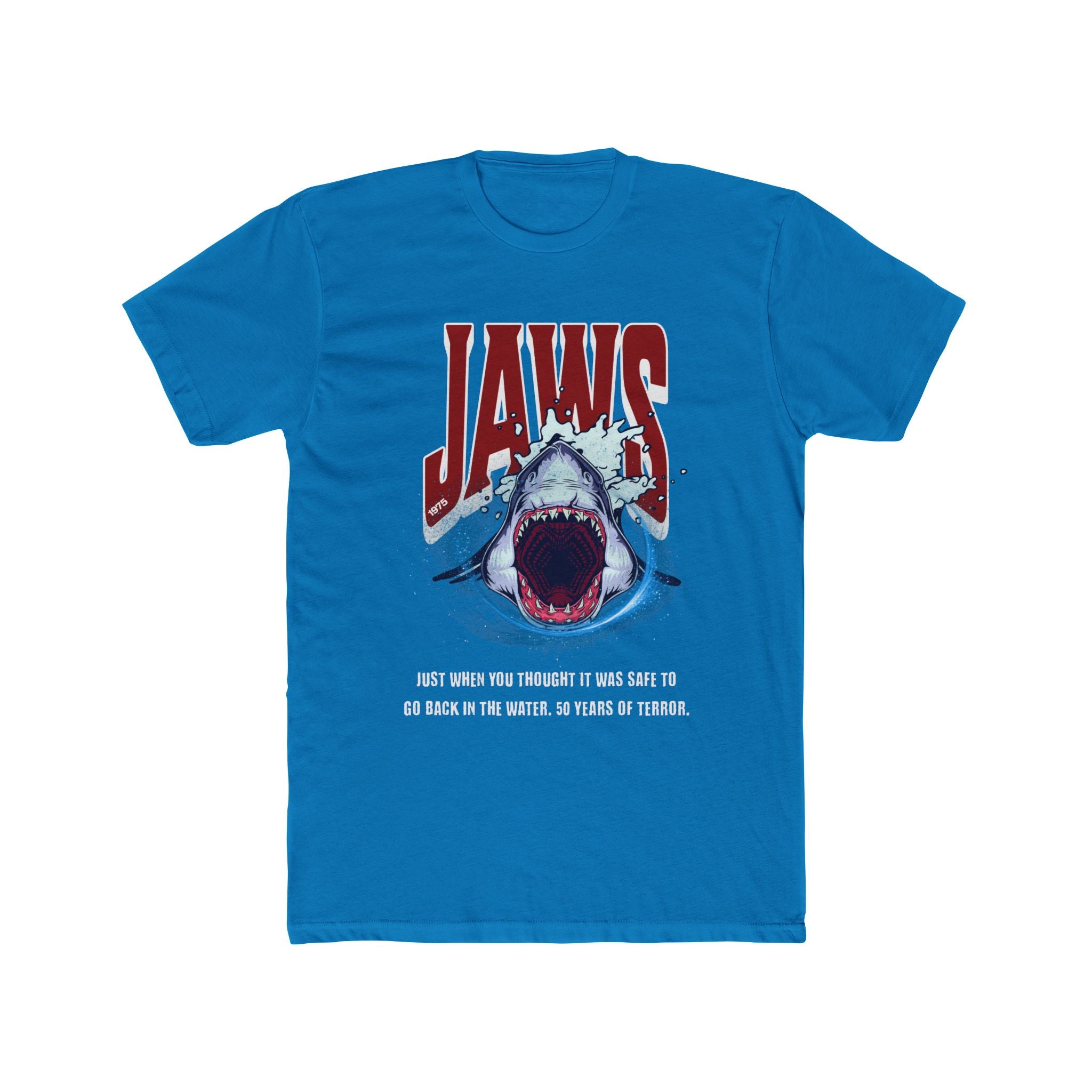 Jaws Movie 50 Years Of Terror Cotton Tee