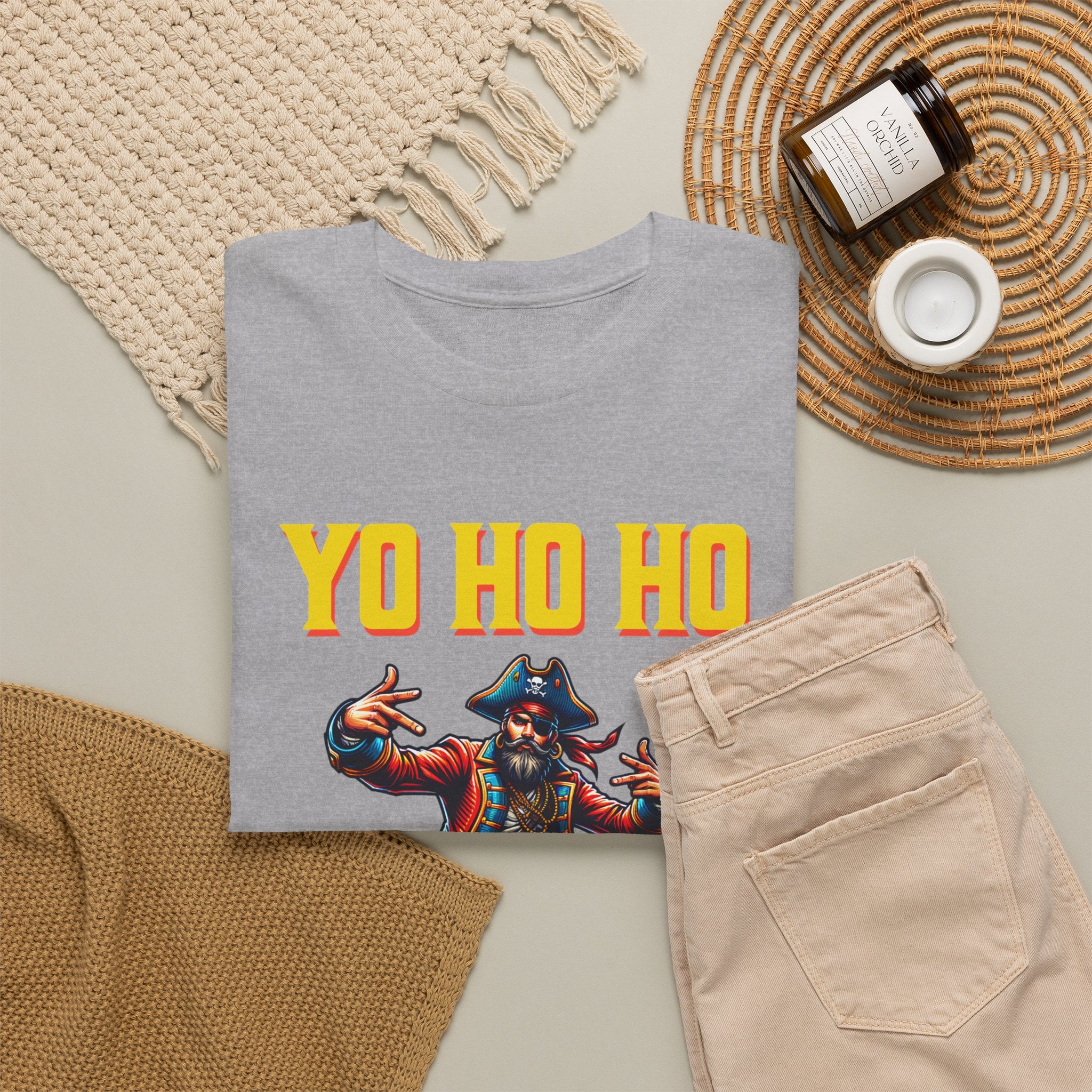 Yo Ho Ho Pirate T-Shirt – "Yo Ho Ho and a Bottle of Rum" Graphic Tee