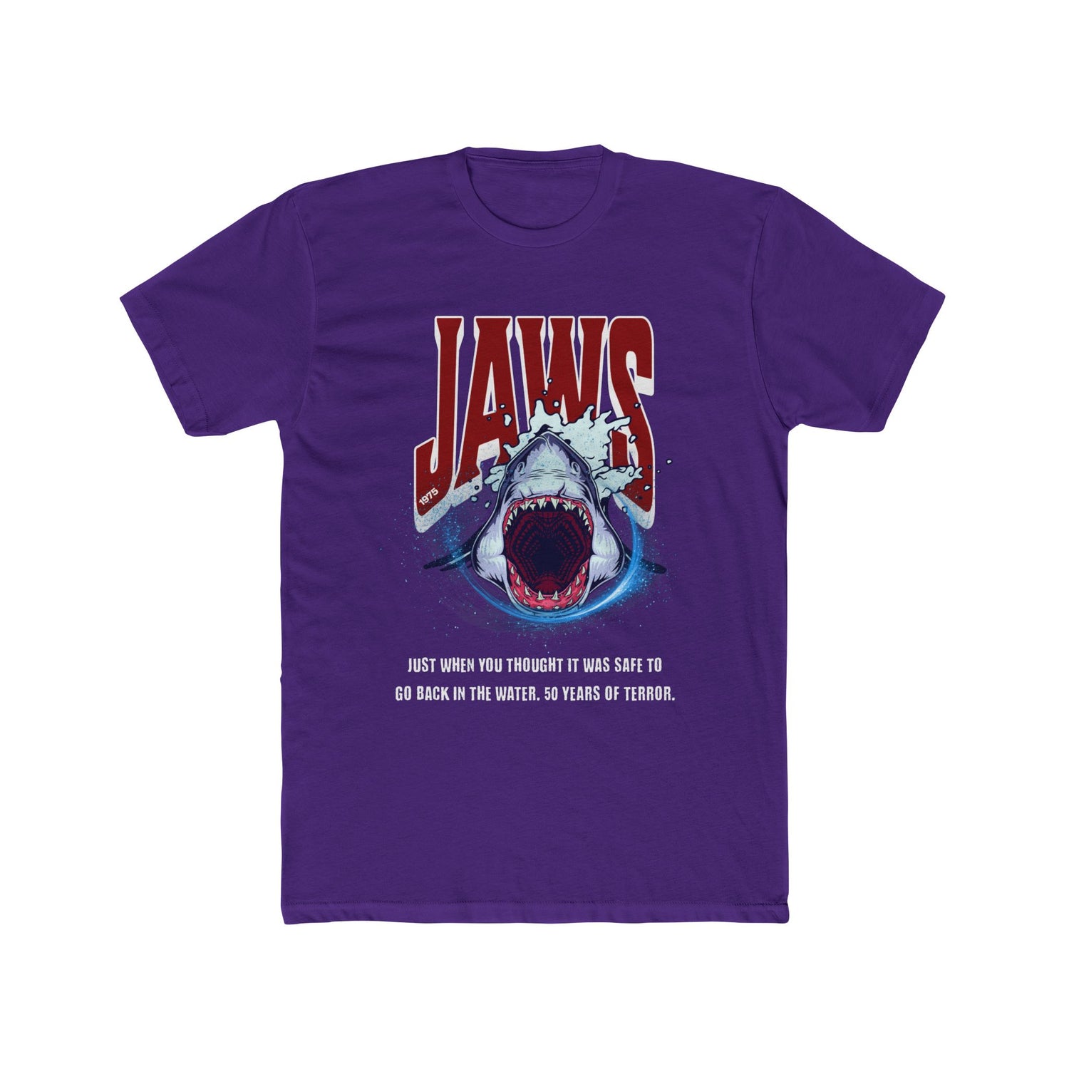 Jaws Movie 50 Years Of Terror Cotton Tee