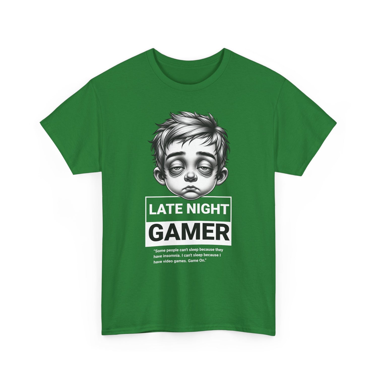 Late Night Gamer T-Shirt — Funny Sleepy Gamer Graphic Tee