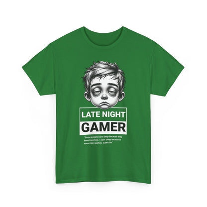 Late Night Gamer T-Shirt — Funny Sleepy Gamer Graphic Tee