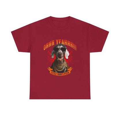 Little Johns Pizza Lover Unisex Tee, Ohhh Yeahhh Graphic Tee, Funny Dog T-Shirt, Food Lover Gift, Unisex Cotton Shirt