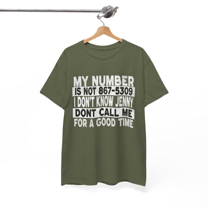 Funny 867-5309 Jenny Unisex Cotton Tee