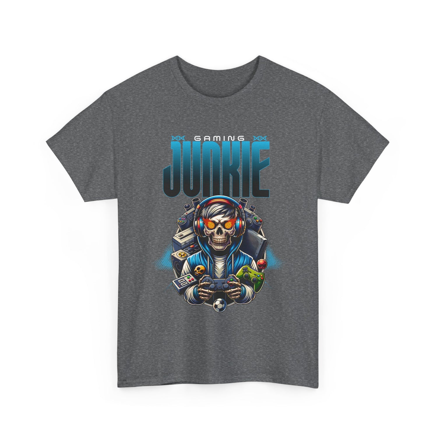 Gaming Junkie Skull Tee — Gamer Skull Controller Graphic T-Shirt
