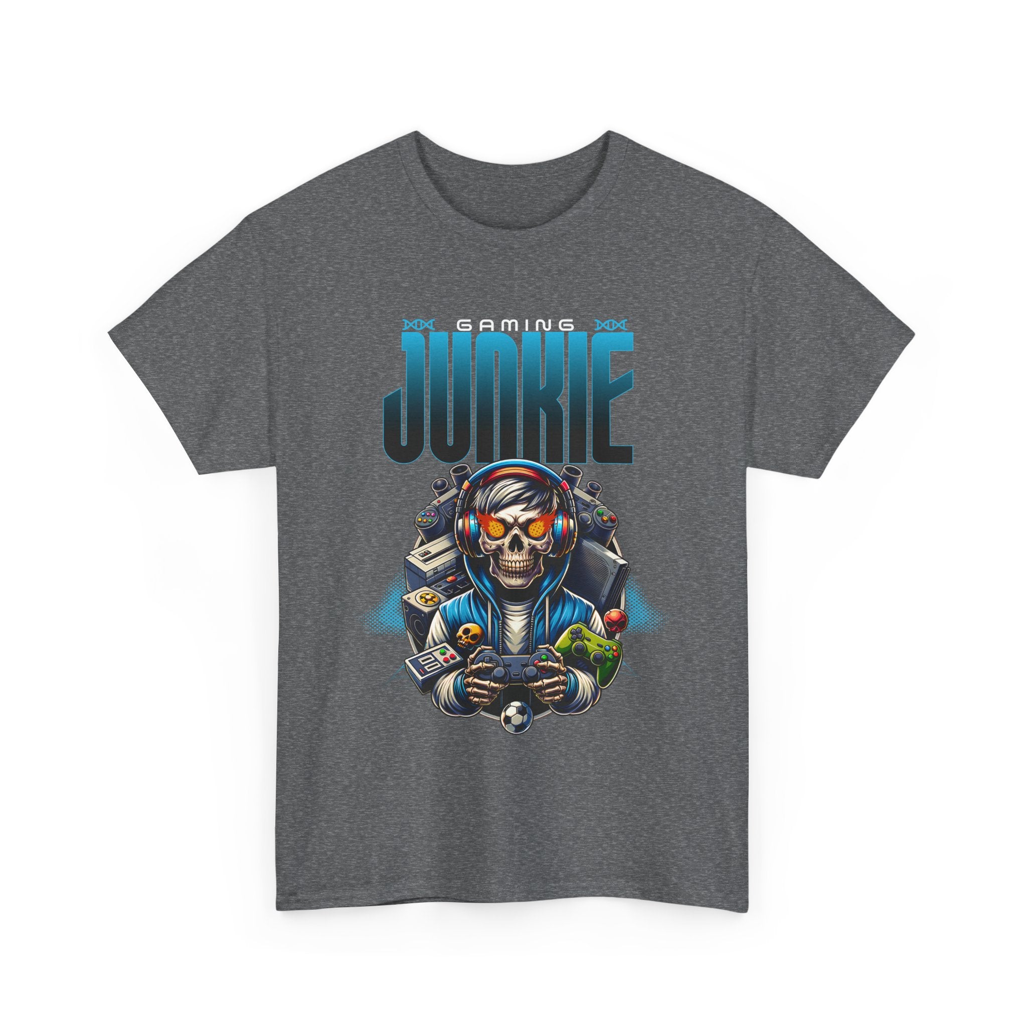 Gaming Junkie Skull Tee — Gamer Skull Controller Graphic T-Shirt