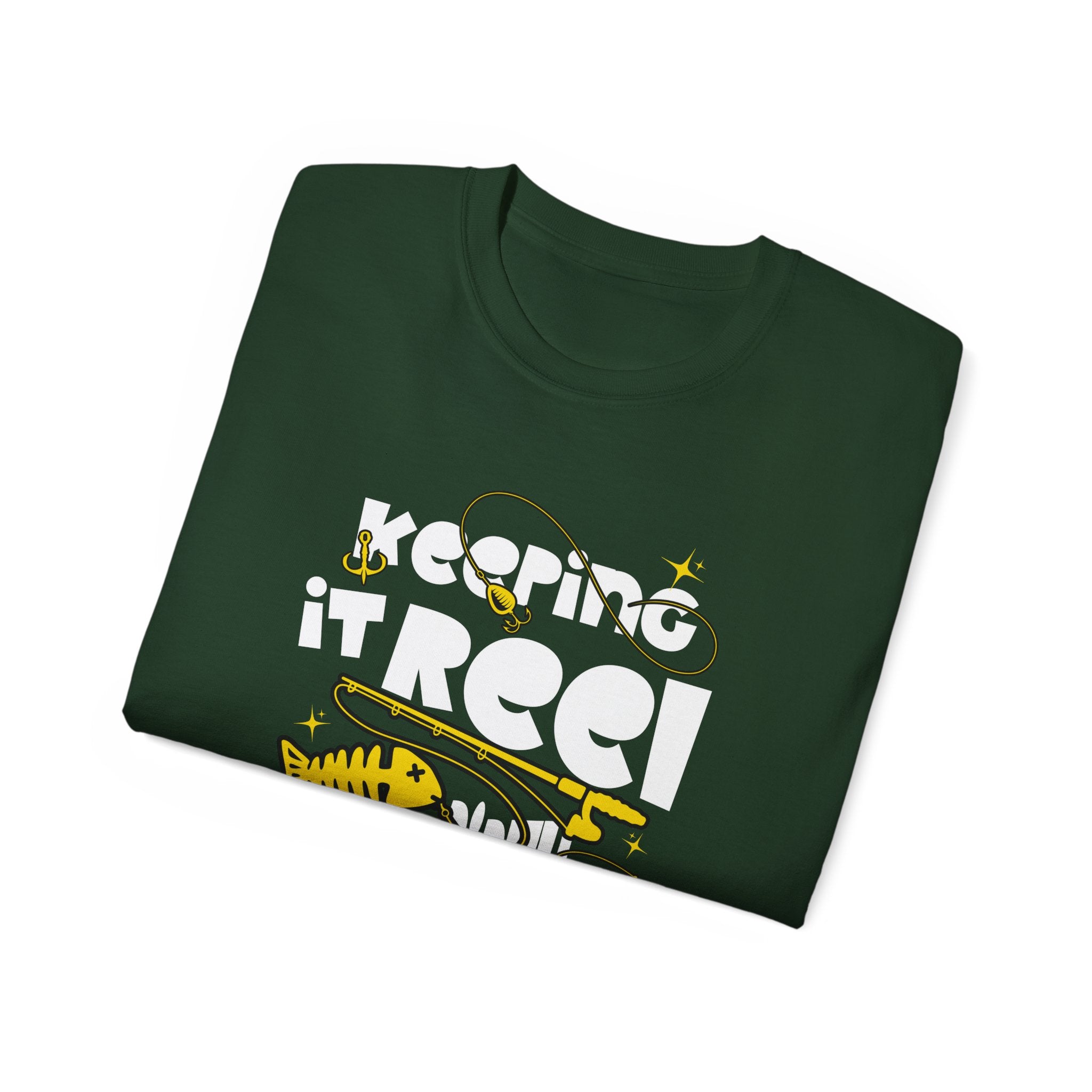 Keeping It Reel Since Birth Tee Cotton Fishing T-Shirt