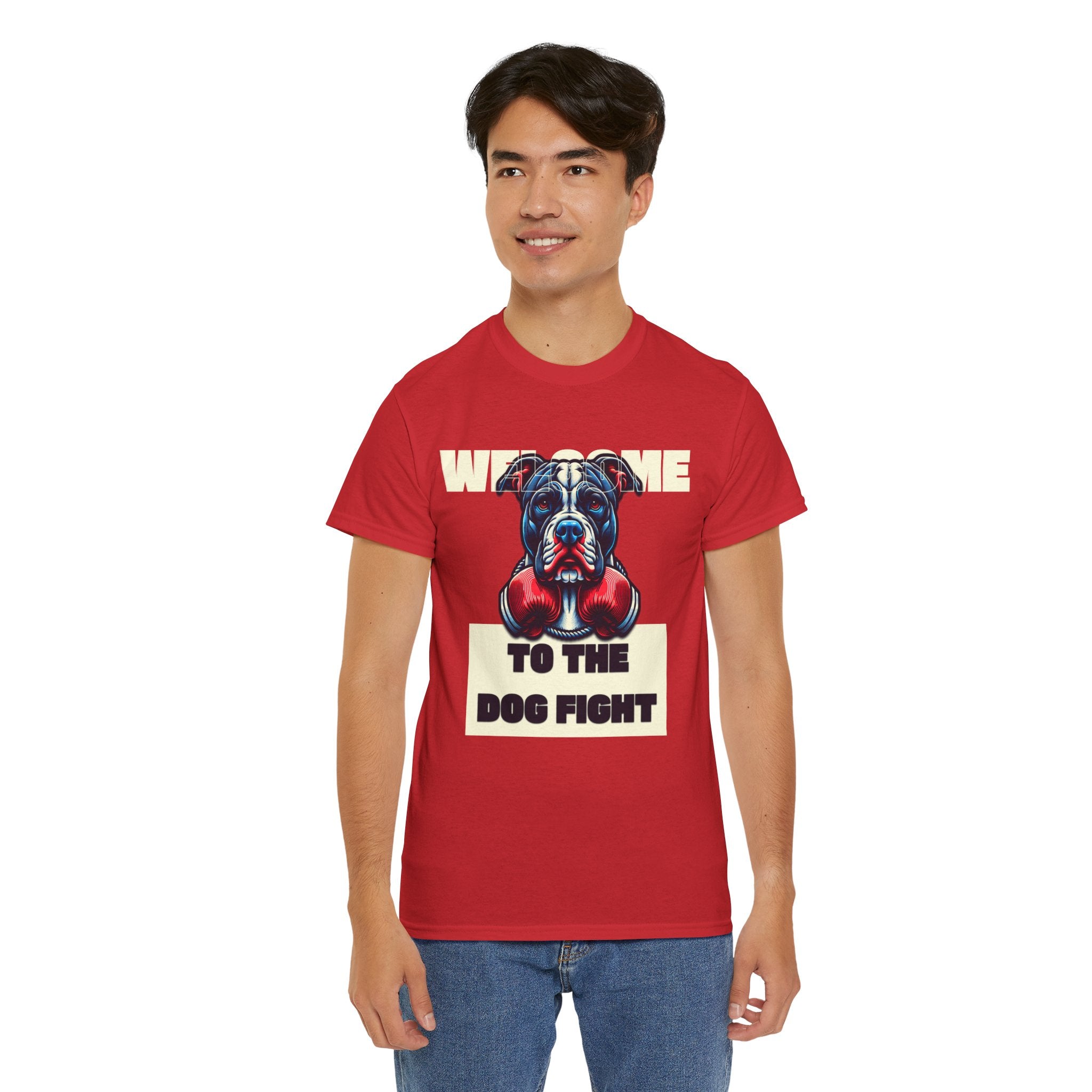 Dog Fight Boxing Dog T-Shirt — Welcome To The Dog Fight Graphic Tee