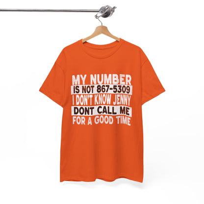Funny 867-5309 Jenny Unisex Cotton Tee