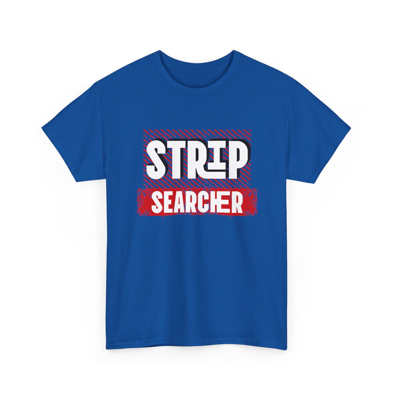 Step Searcher Graphic Tee — Vintage Red Stamped Design