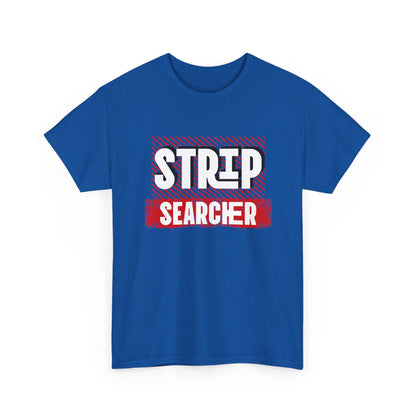 Step Searcher Graphic Tee — Vintage Red Stamped Design