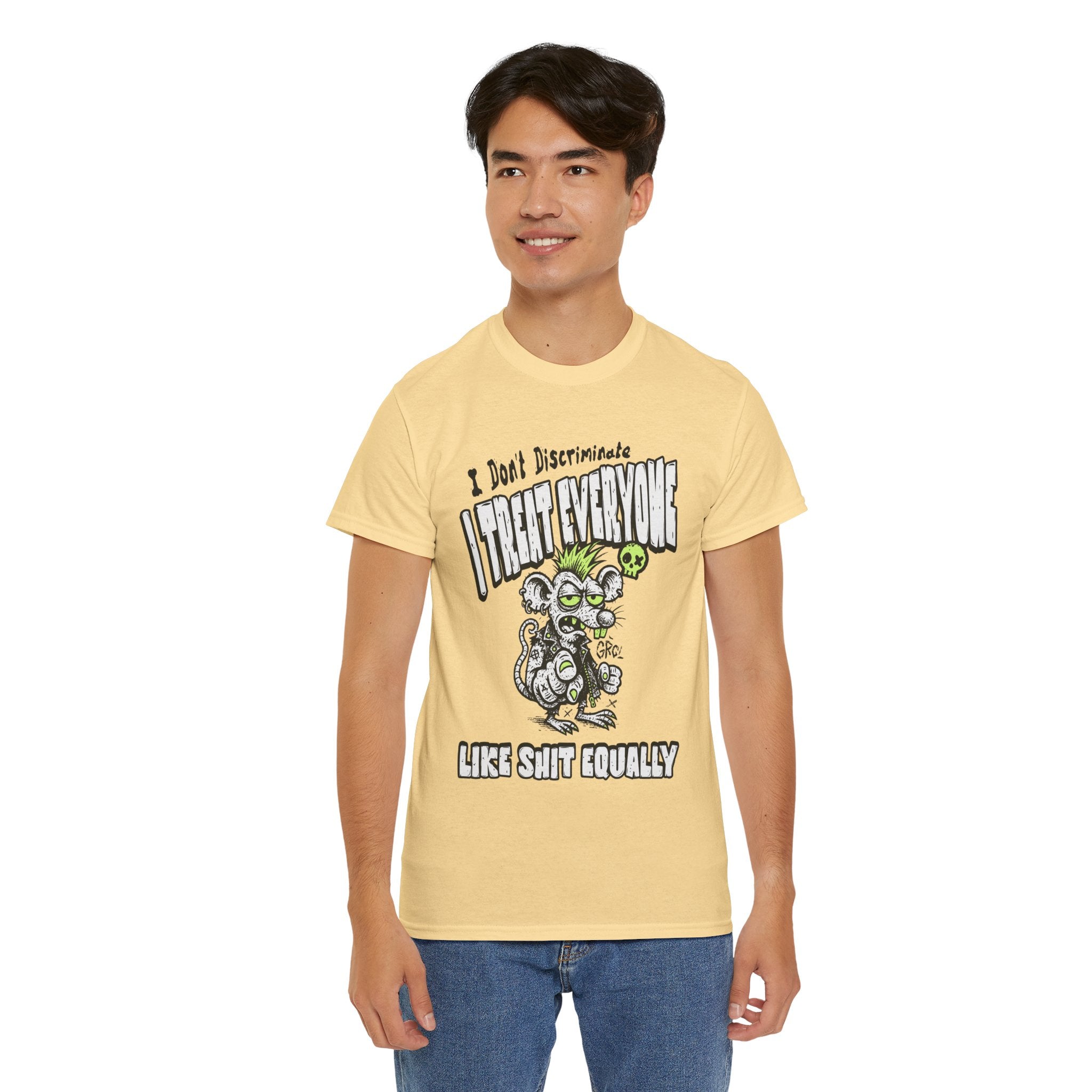 I Treat Everyone Like Shit Equally - Rude Rat Graphic Tee