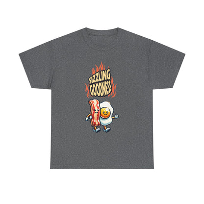 Sizzling Goodness Breakfast Tee — Funny Bacon &amp; Egg Graphic T-Shirt