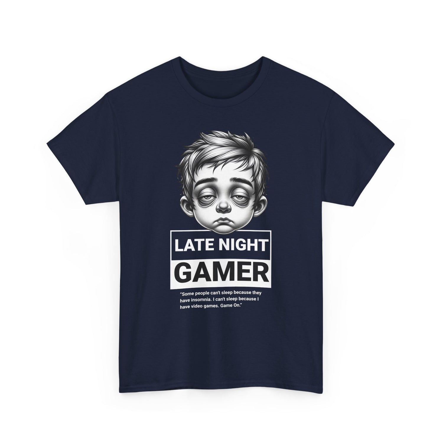 Late Night Gamer T-Shirt — Funny Sleepy Gamer Graphic Tee