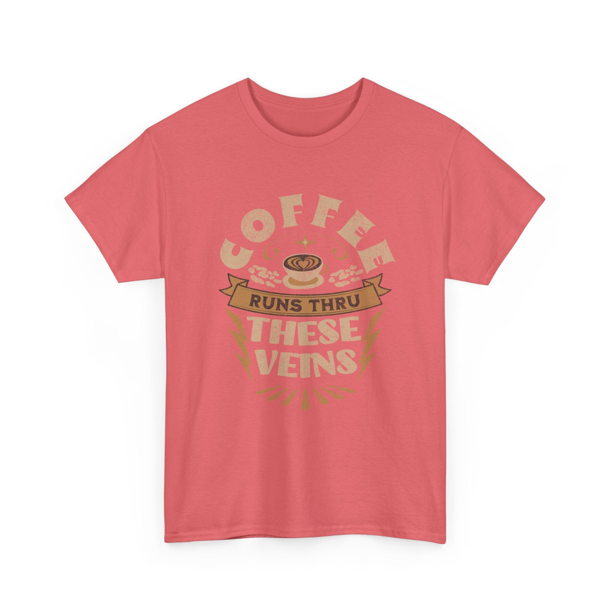 Coffee Runs Through These Veins – Funny Coffee Lover T-Shirt