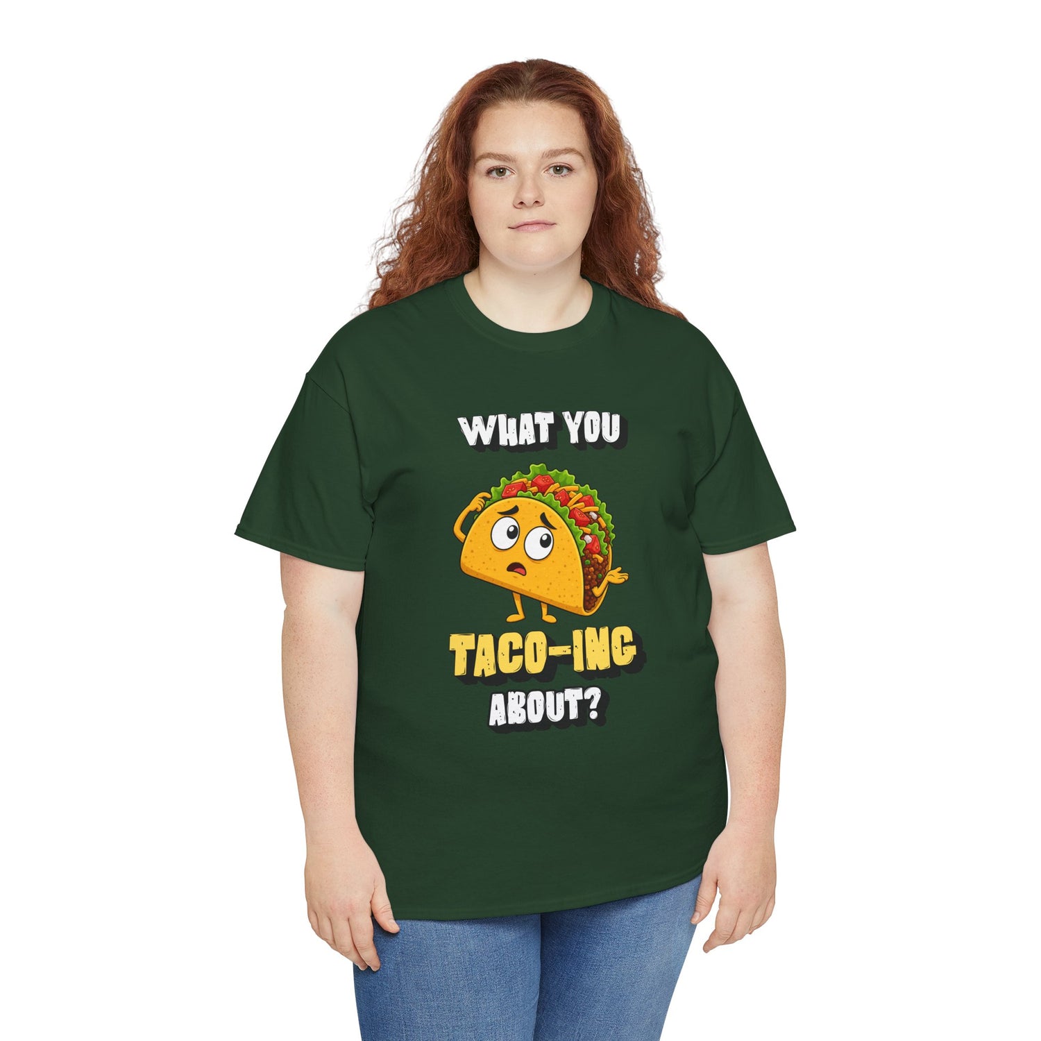 Taco Tee — "What You Taco-ing About?" Funny Food Graphic Shirt
