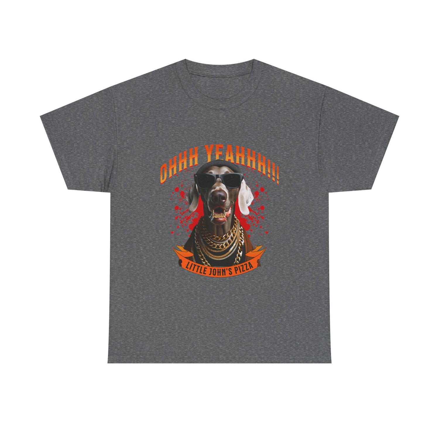 Little Johns Pizza Lover Unisex Tee, Ohhh Yeahhh Graphic Tee, Funny Dog T-Shirt, Food Lover Gift, Unisex Cotton Shirt