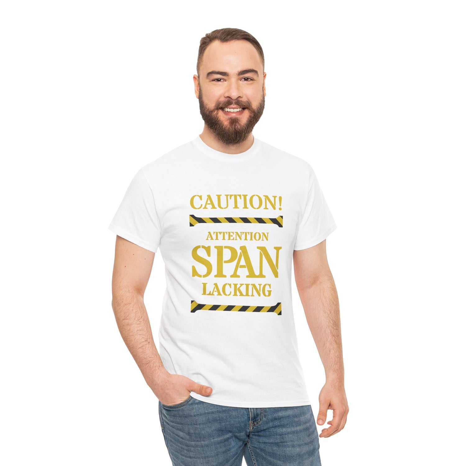 Caution! Attention Span Lacking T-Shirt — Funny Sarcastic Graphic Tee