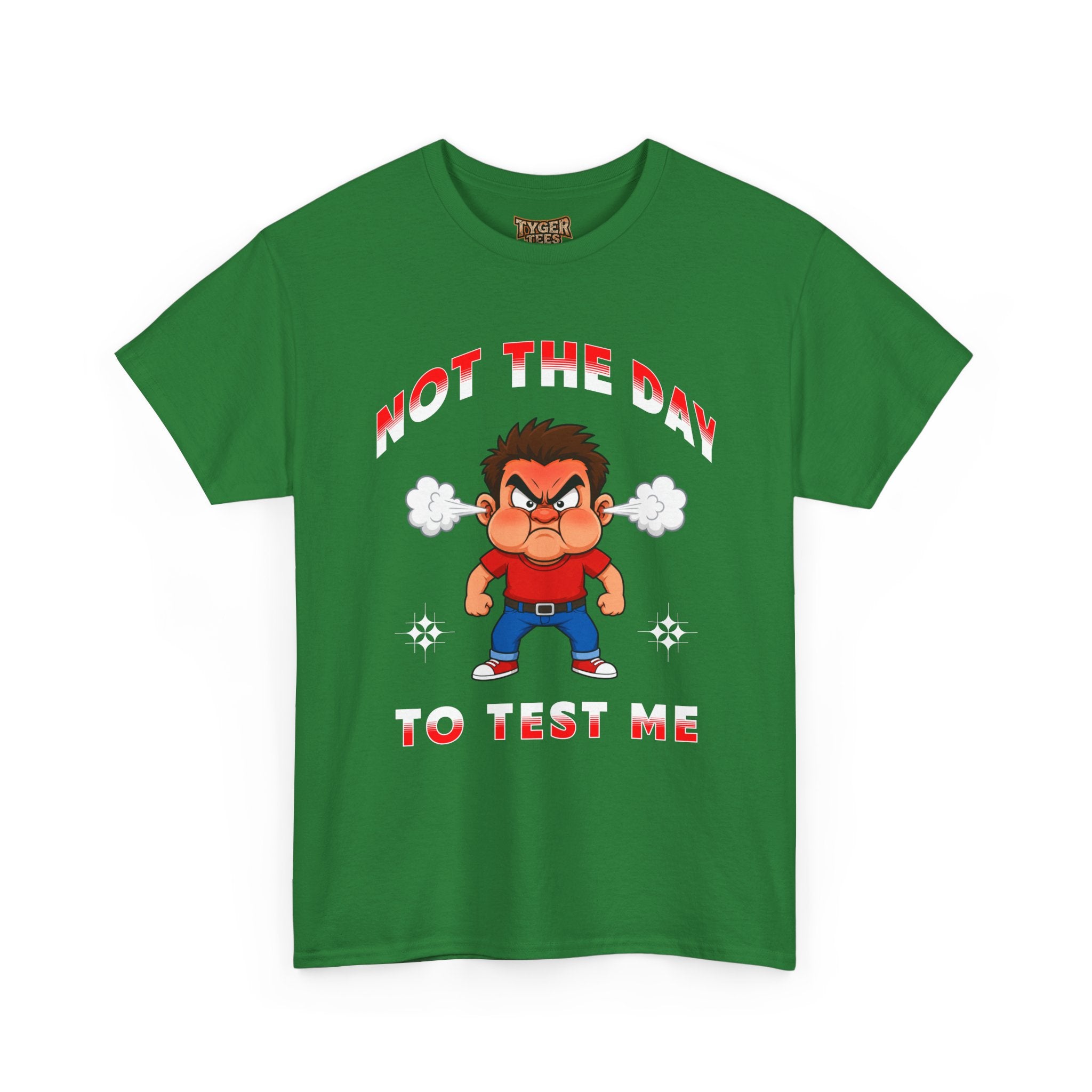 Not The Day To Test Me – Funny Angry Cartoon T-Shirt