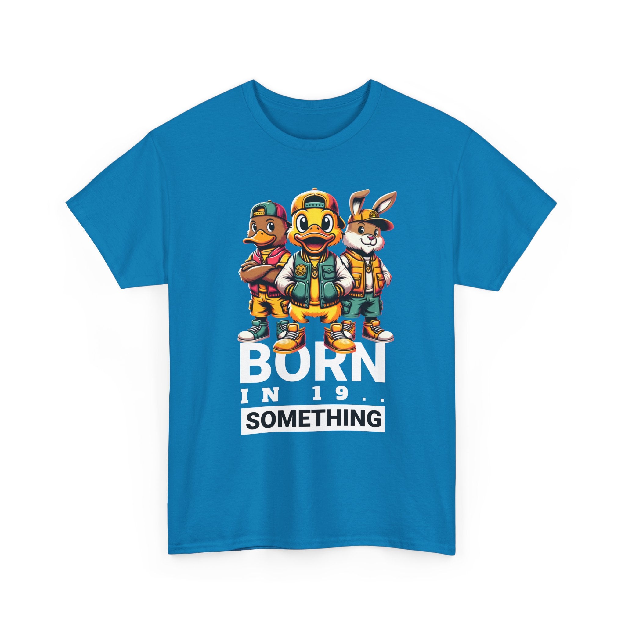 T-Shirt — "Born in 19__" Retro Cartoon Crew Graphic Tee