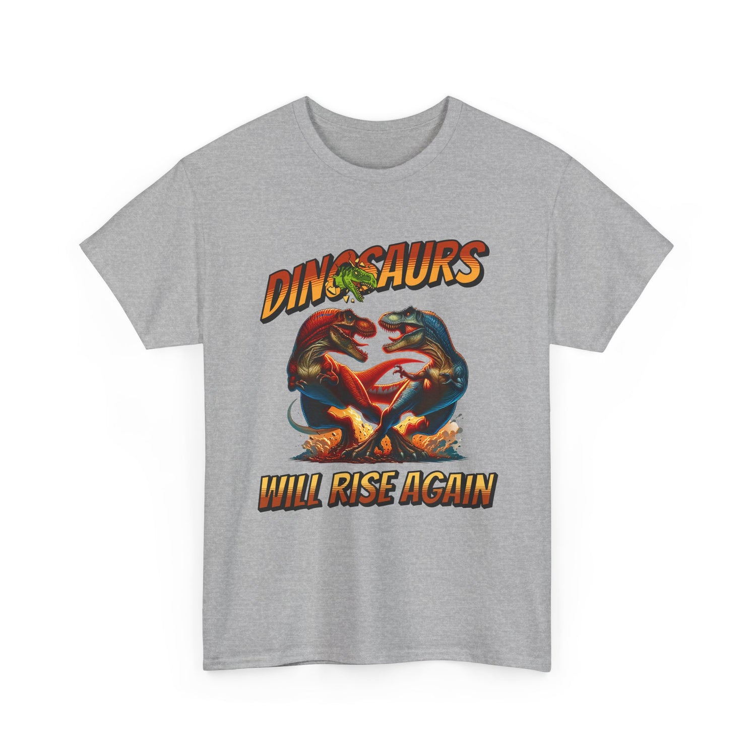 Dinosaur Graphic Tee – "Dinosaurs Will Rise Again" Retro Jurassic T‑Shirt
