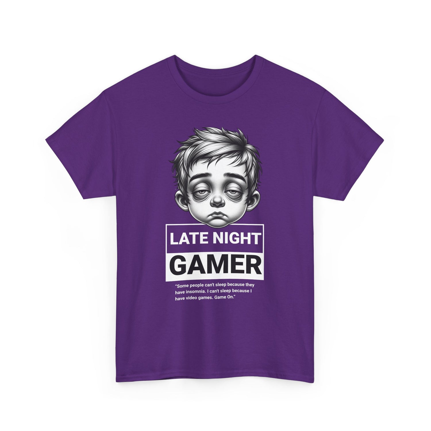 Late Night Gamer T-Shirt — Funny Sleepy Gamer Graphic Tee