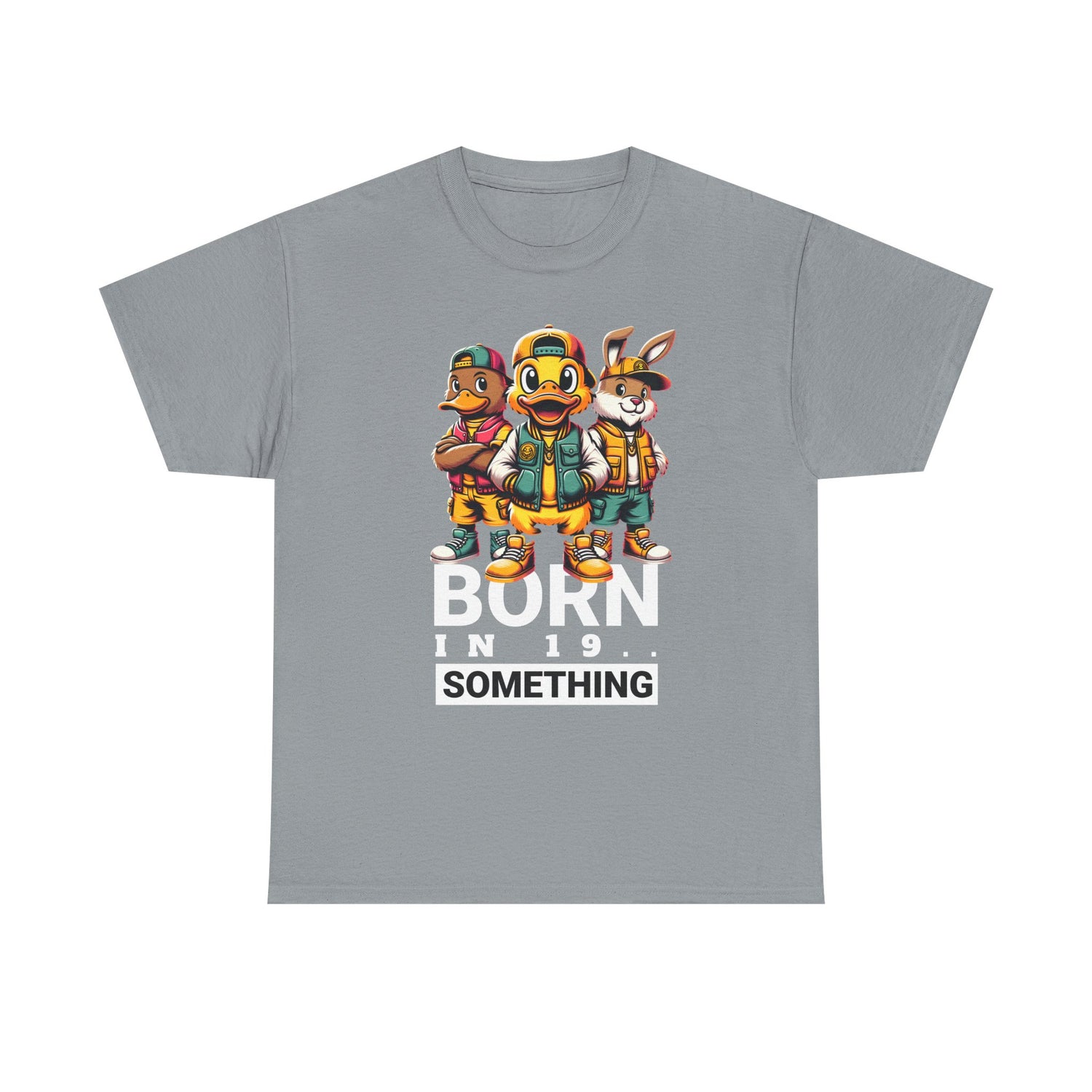 T-Shirt — "Born in 19__" Retro Cartoon Crew Graphic Tee