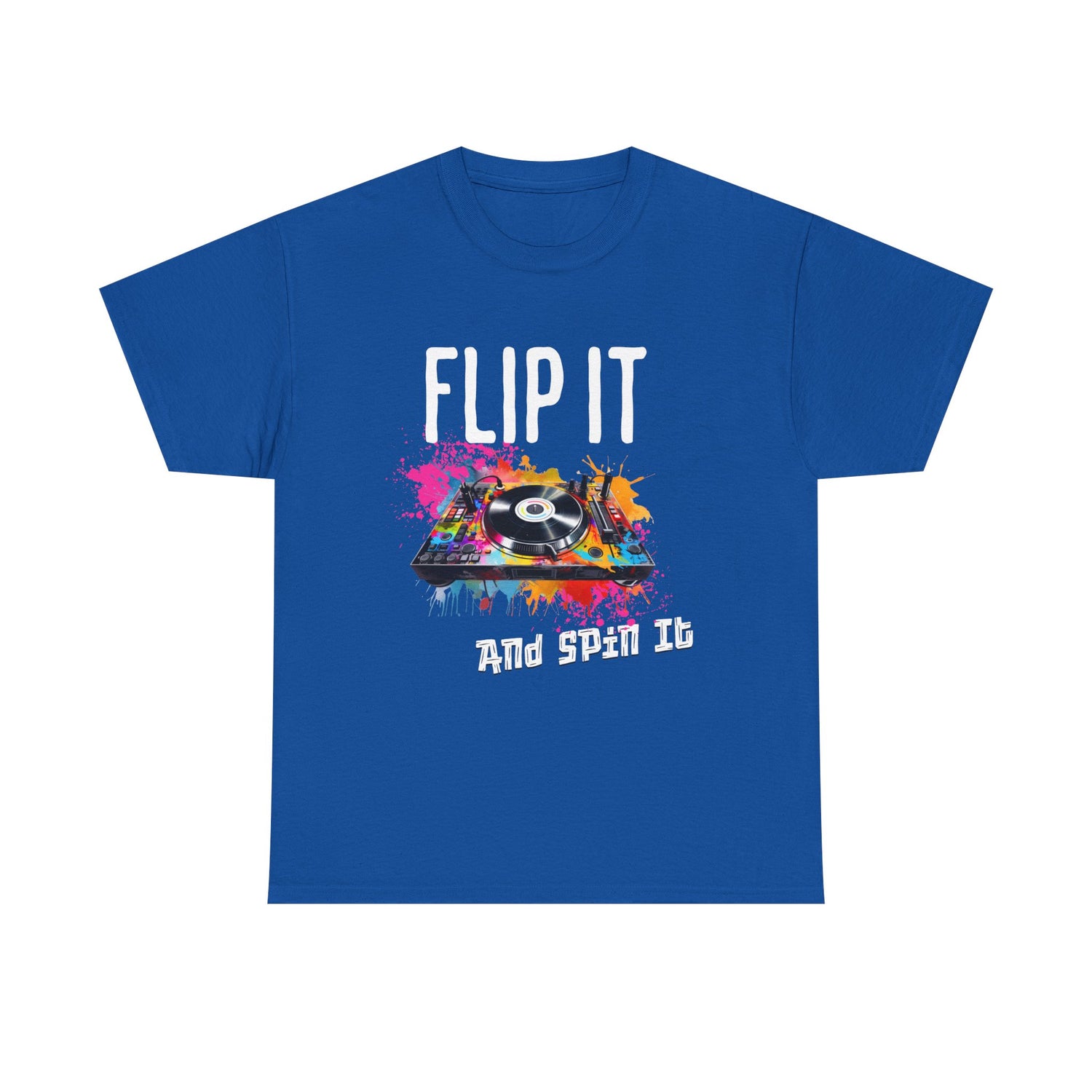 Flip &amp; Spin the Record Unisex Heavy Cotton Tee