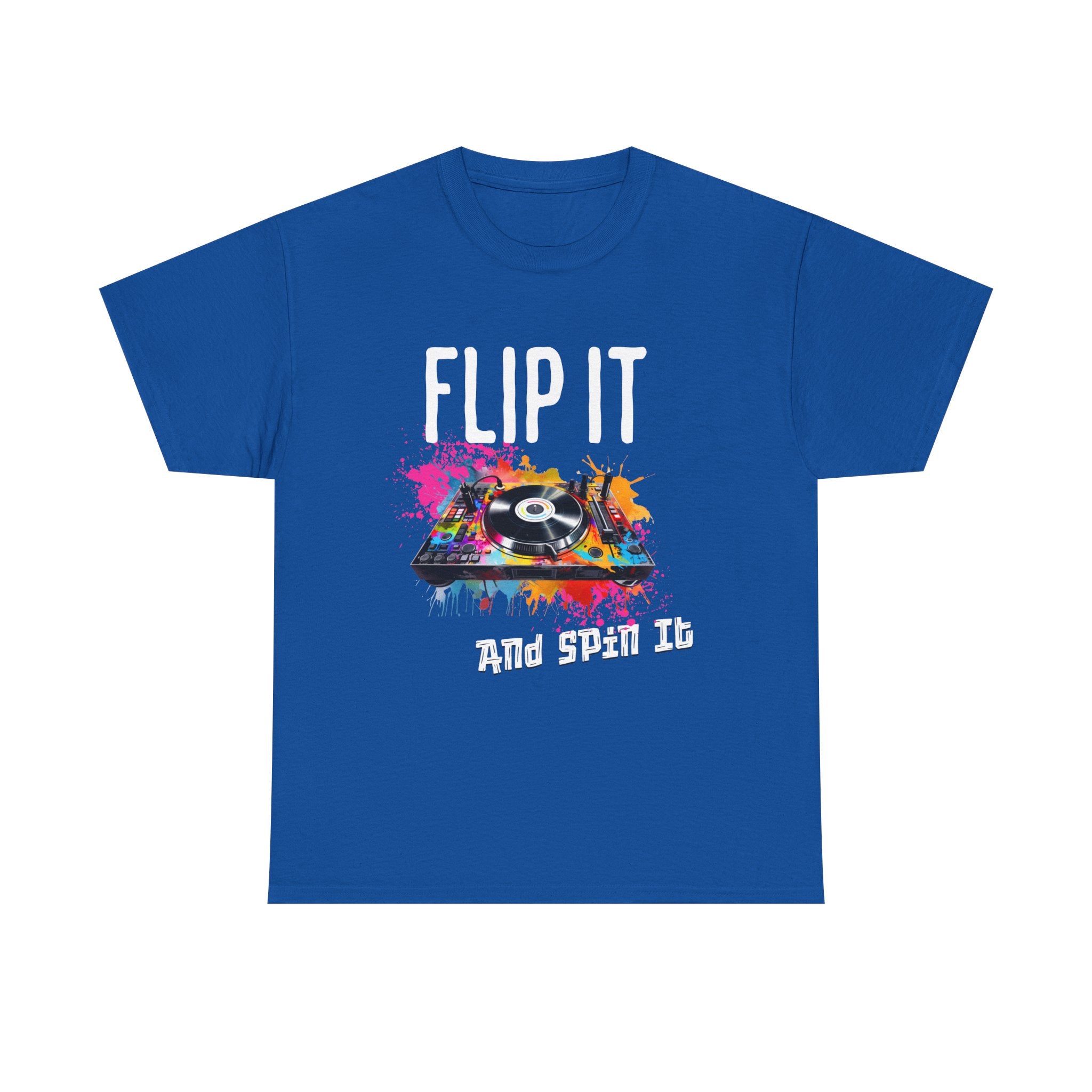Flip &amp; Spin the Record Unisex Heavy Cotton Tee