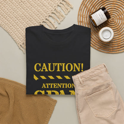 Caution! Attention Span Lacking T-Shirt — Funny Sarcastic Graphic Tee