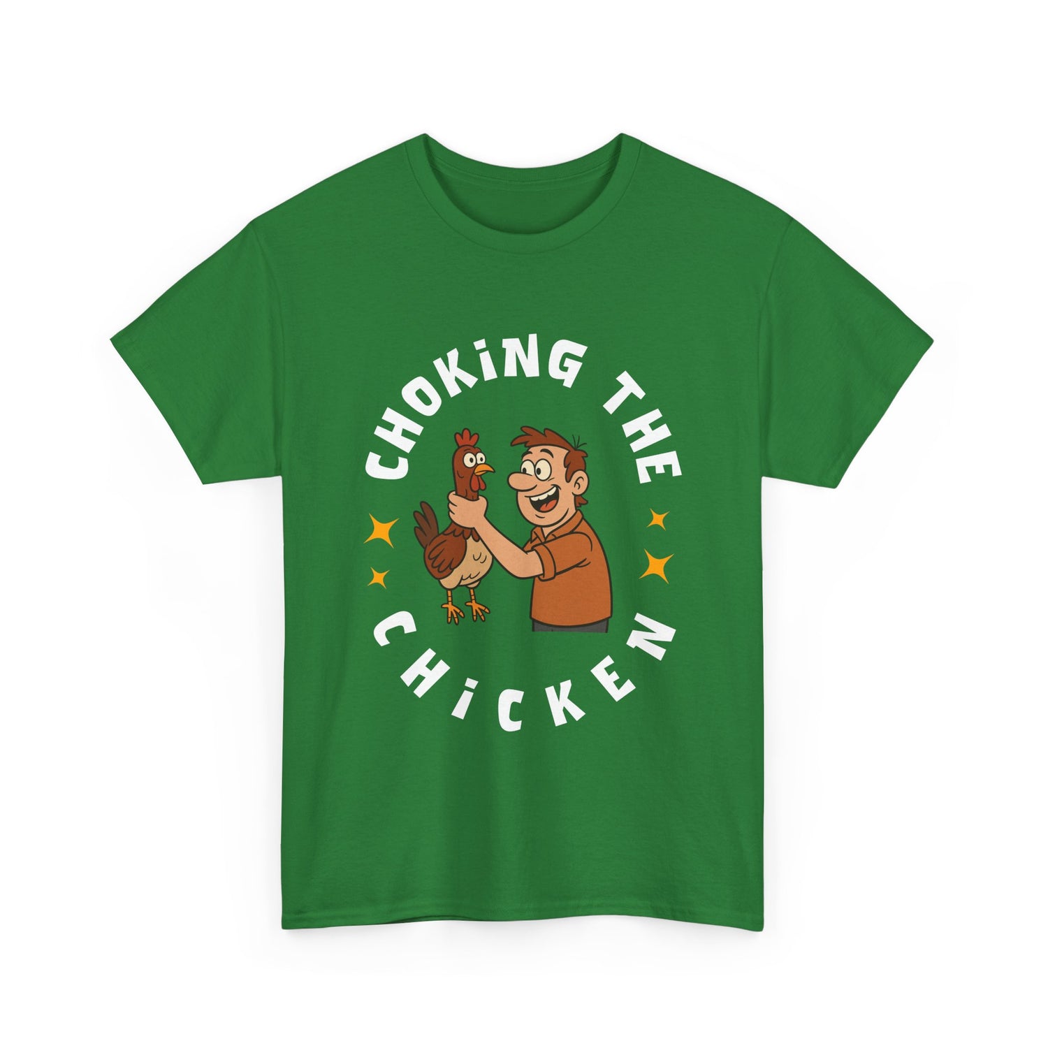 Choking the Chicken T-Shirt — Funny Retro Chicken Holding Graphic Tee