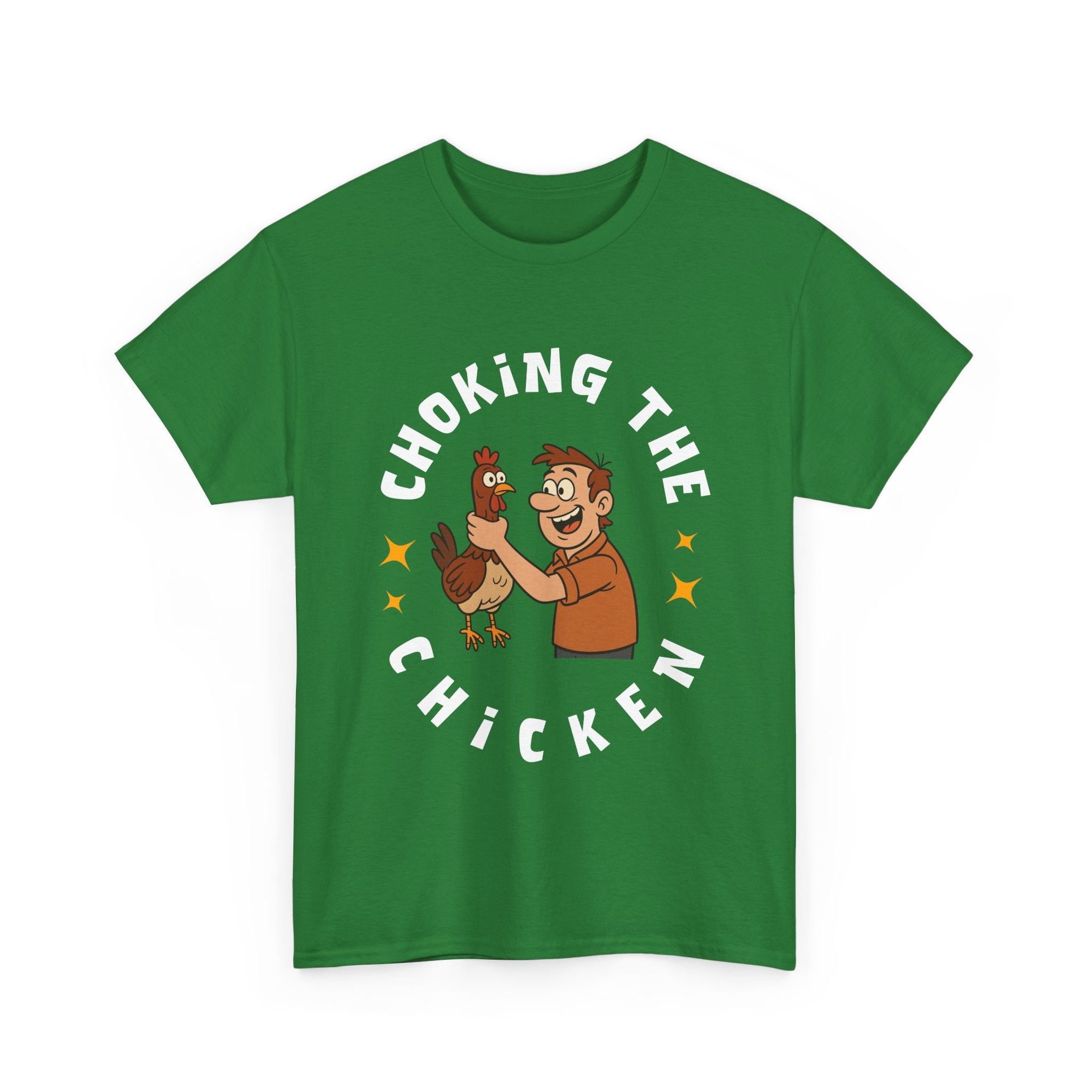 Choking the Chicken T-Shirt — Funny Retro Chicken Holding Graphic Tee