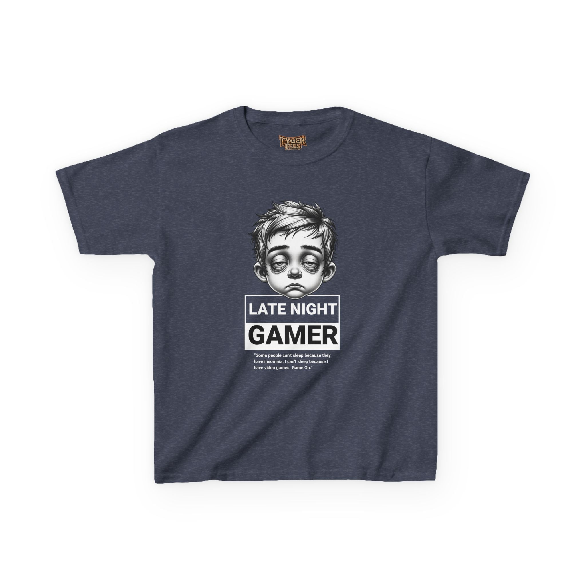 Late Night Gamer – Funny Kids Gaming T-Shirt