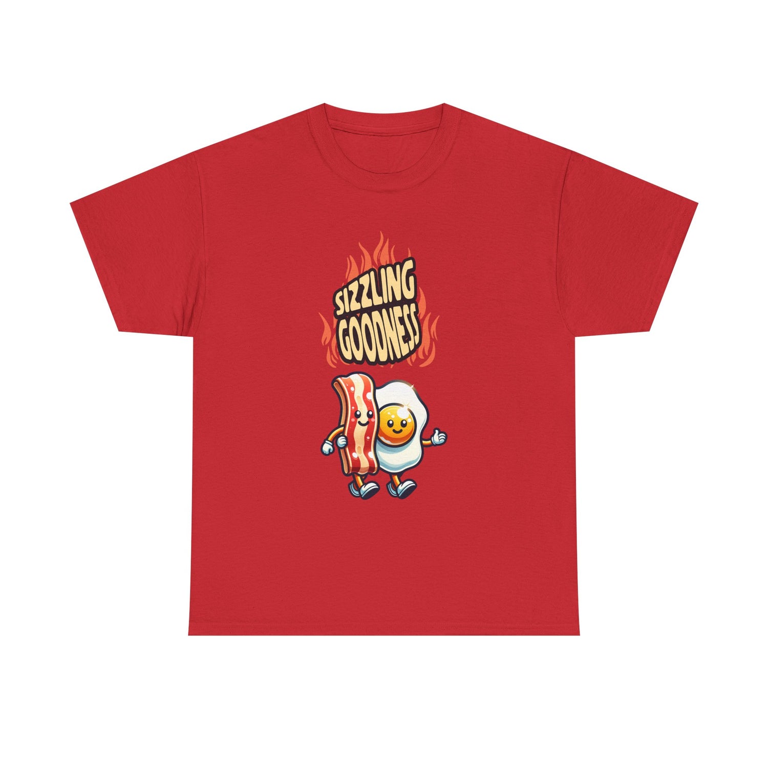 Sizzling Goodness Breakfast Tee — Funny Bacon &amp; Egg Graphic T-Shirt