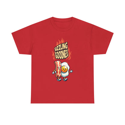 Sizzling Goodness Breakfast Tee — Funny Bacon &amp; Egg Graphic T-Shirt