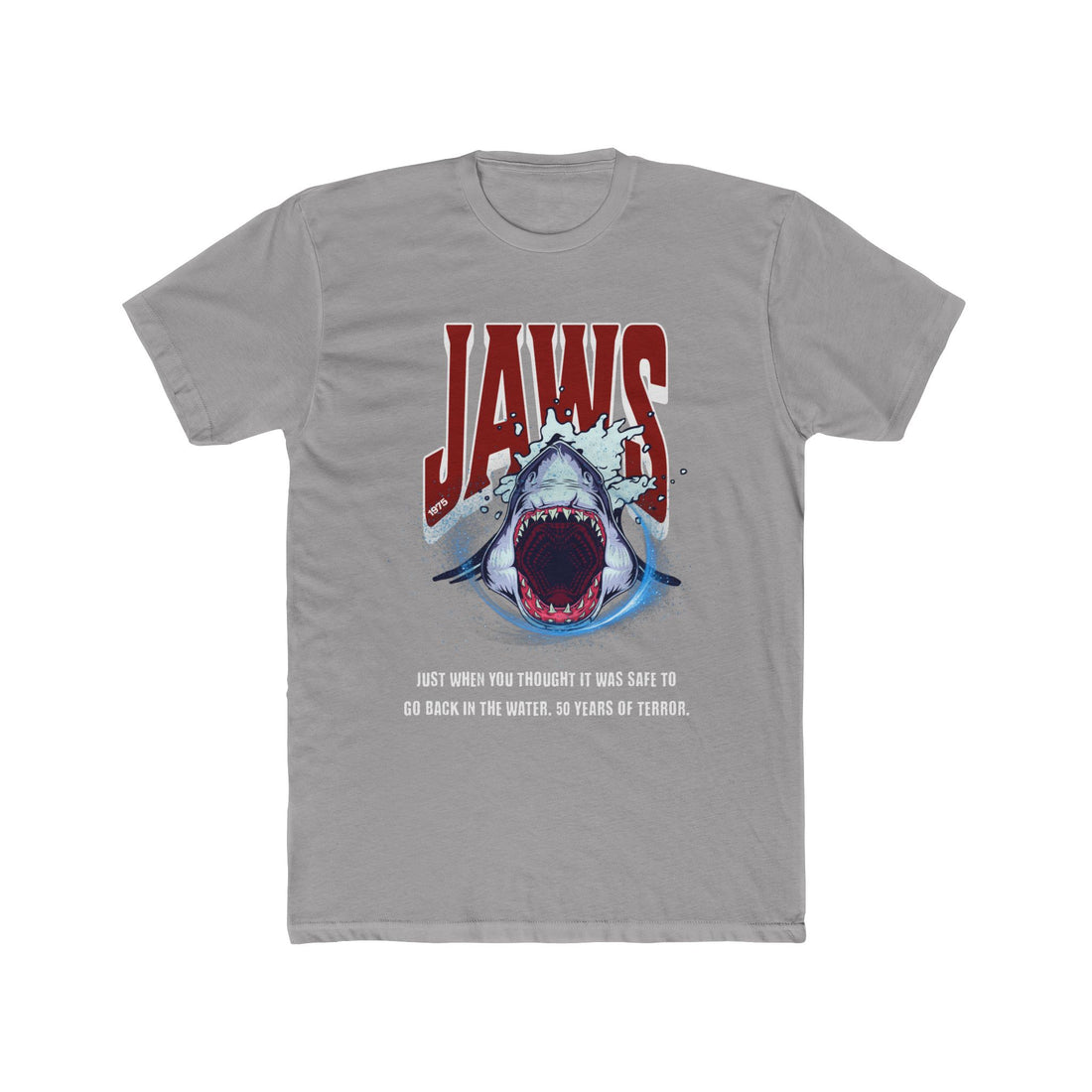 Jaws Movie 50 Years Of Terror Cotton Tee